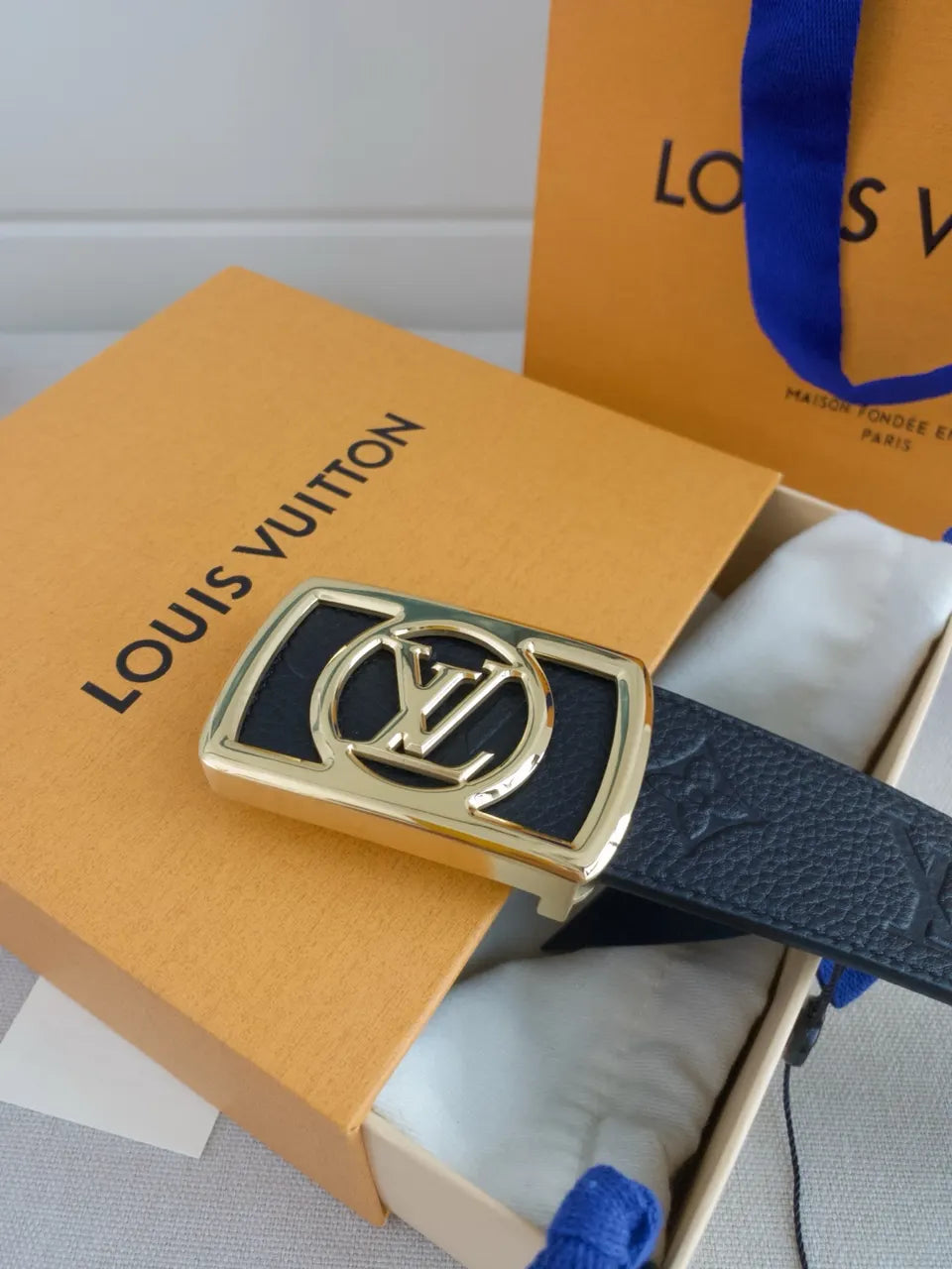 Louis Vuitton Black Leather Gold - Hình 6