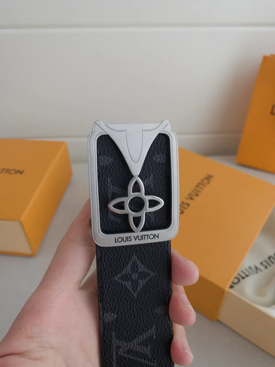 Louis Vuitton Flower Belt Black