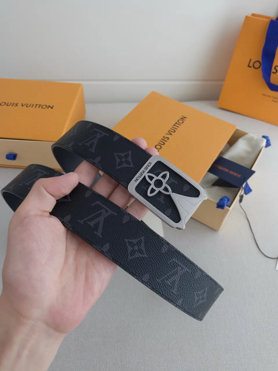 Louis Vuitton Flower Belt Black - Hình 4