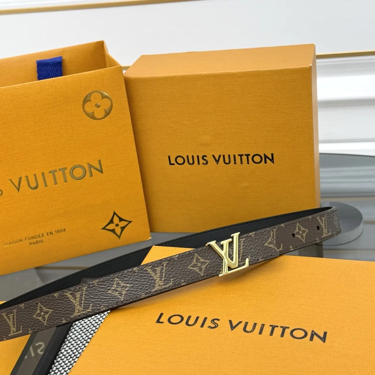 LV Monogram Canvas Belt - Hình 3