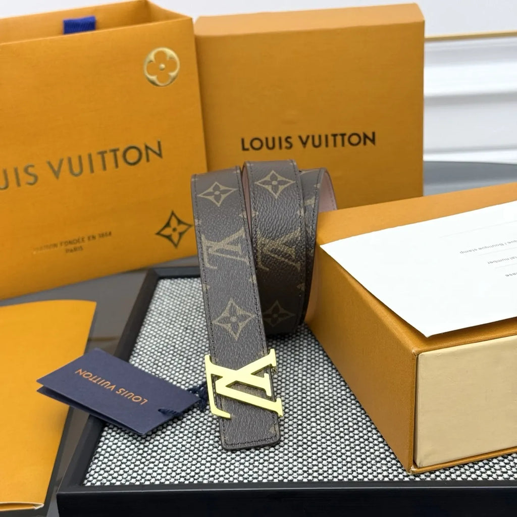 Louis Vuitton Monogram Belt Gold Buckle - Hình 2