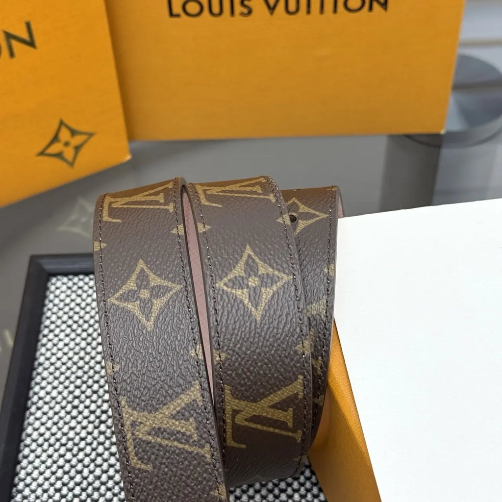 Louis Vuitton Monogram Belt Gold Buckle - Hình 3