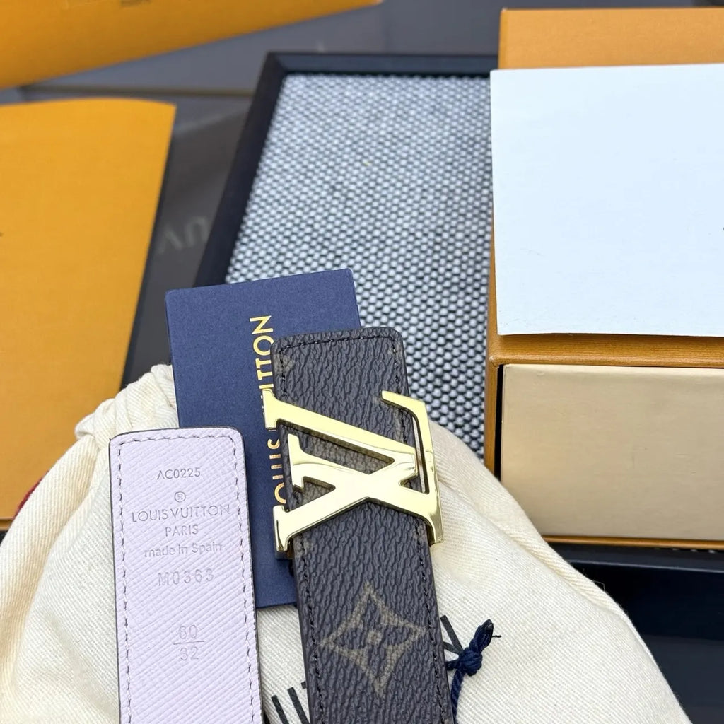 Louis Vuitton Monogram Belt Gold Buckle - Hình 5