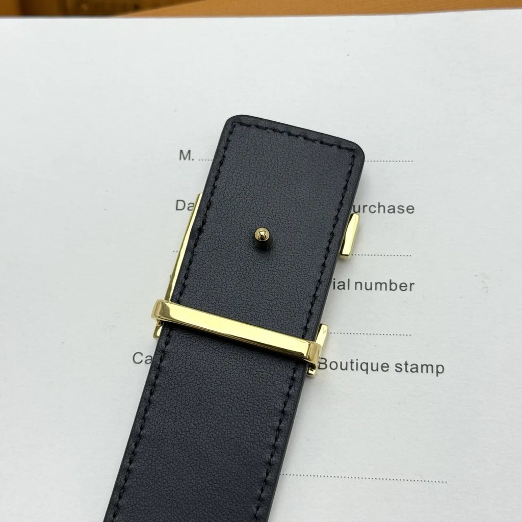 embossed Louis Vuitton Black Monogram Belt - Hình 8