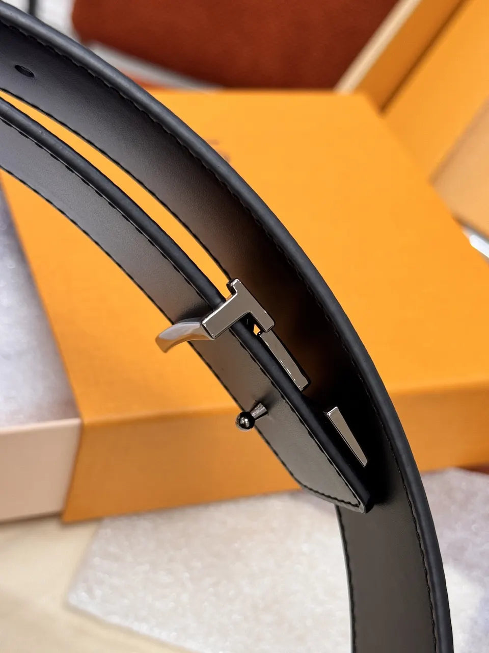 Louis Vuitton Black Monogram LV Initiales Belt - Hình 8