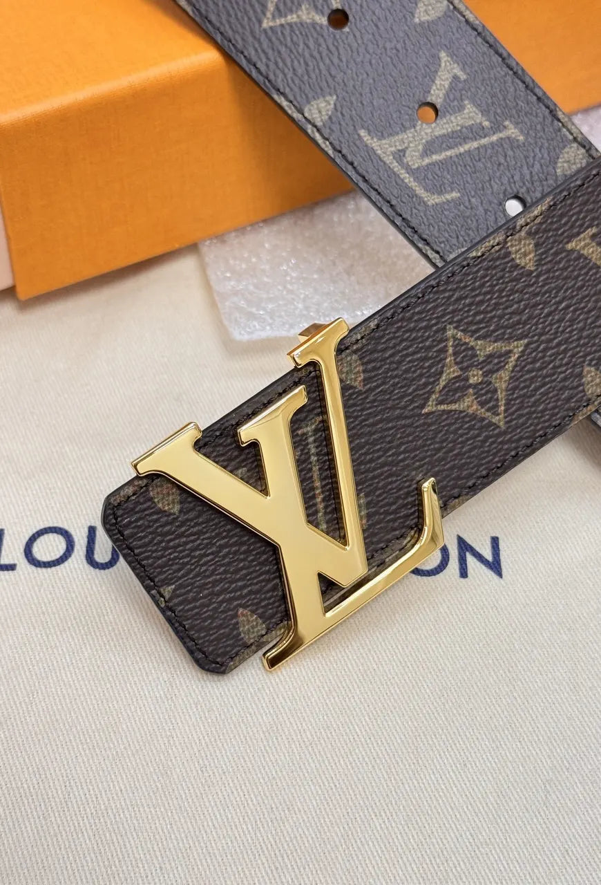 Louis Vuitton Monogram Brown Belt gold - Hình 7