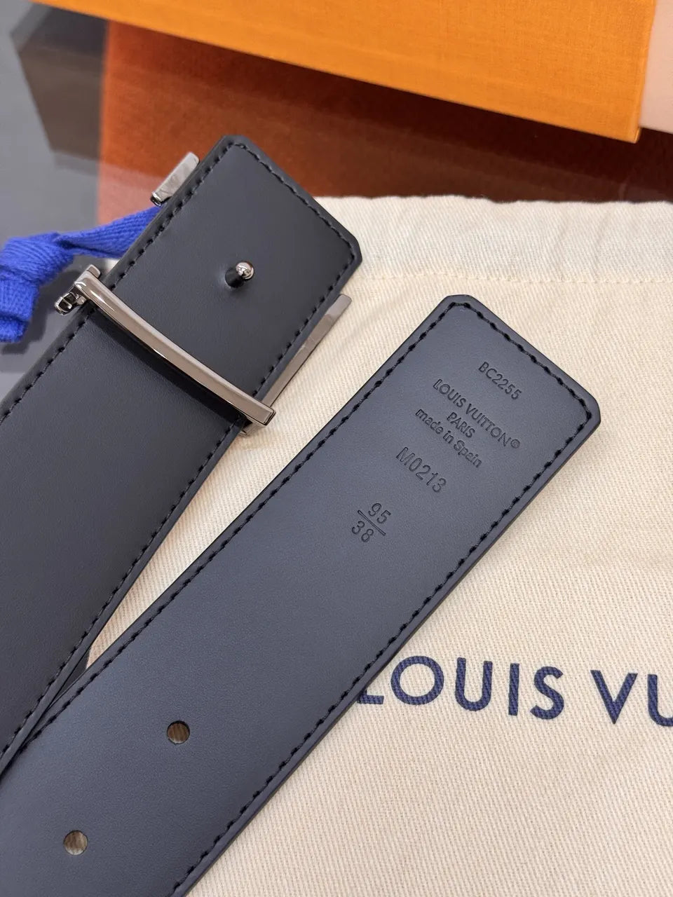 Louis Vuitton Damier Graphite LV Buckle Belt - Hình 4