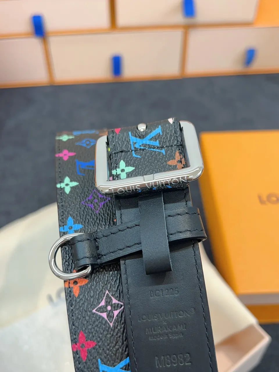 LV D-Ring Multicolor Belt - Hình 4