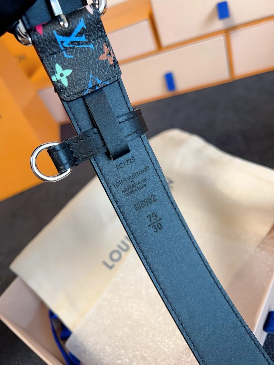 LV D-Ring Multicolor Belt - Hình 8