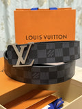 LV Damier Graphite Belt silver