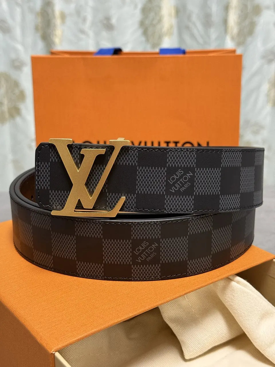 Louis Vuitton Damier Infini Belt Gold
