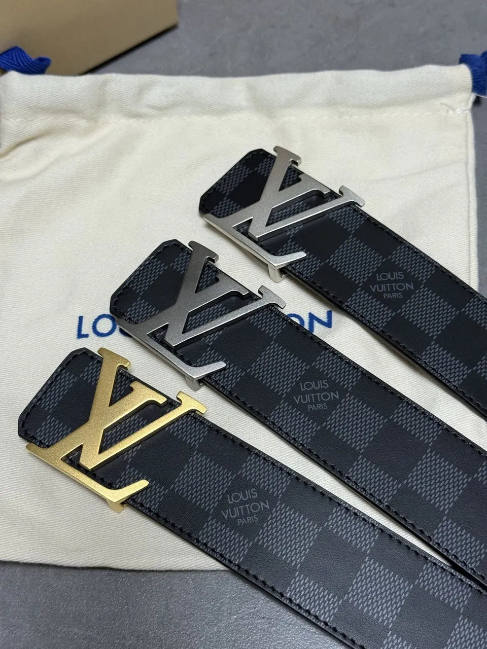 Louis Vuitton Damier Infini Belt Gold - Hình 3