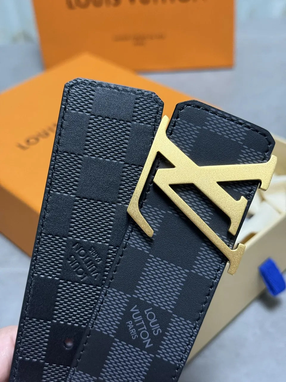 Louis Vuitton Damier Infini Belt Gold - Hình 9