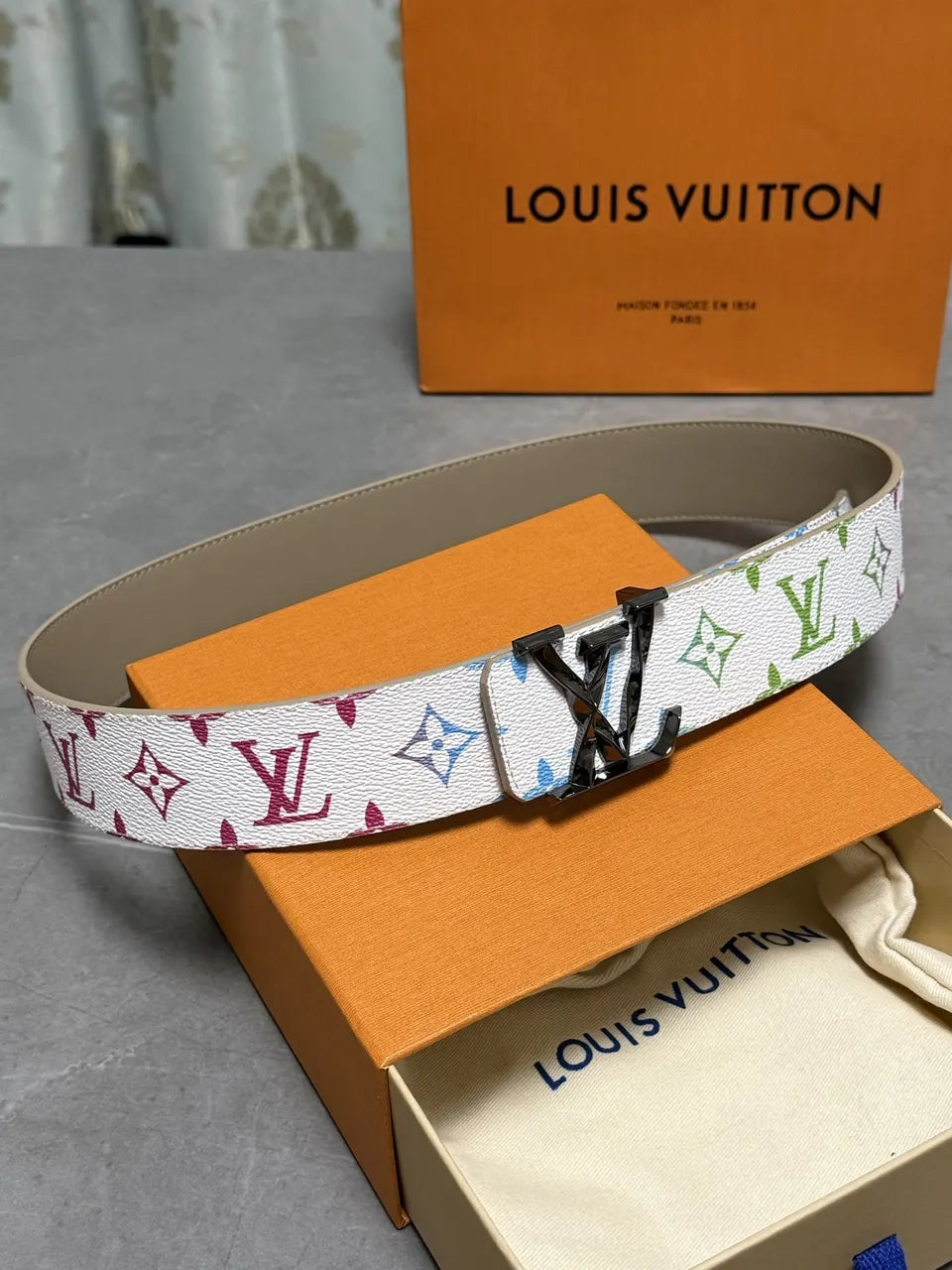 Louis Vuitton Multicolor Belt white - Hình 4