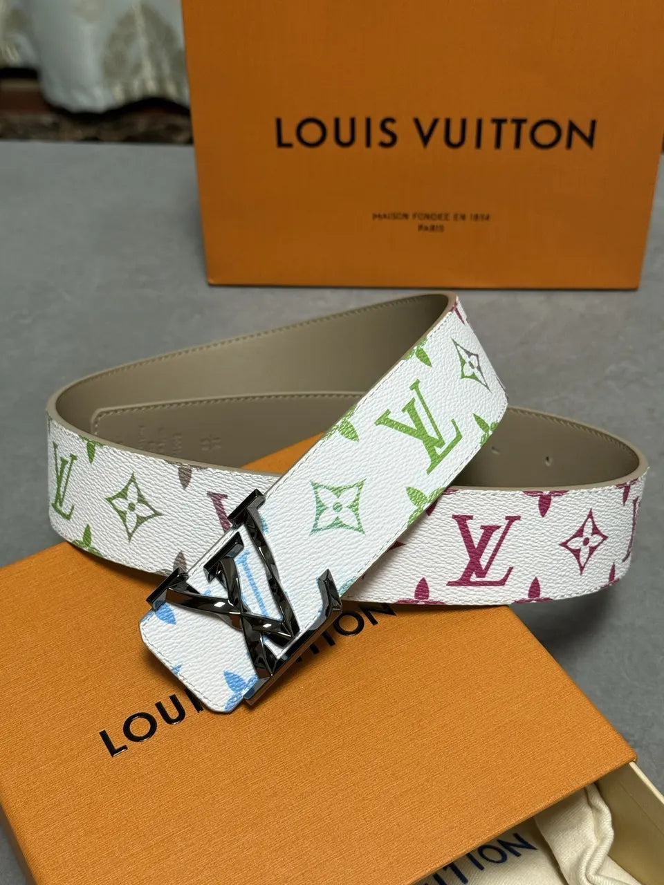 Louis Vuitton Multicolor Belt white - Hình 5