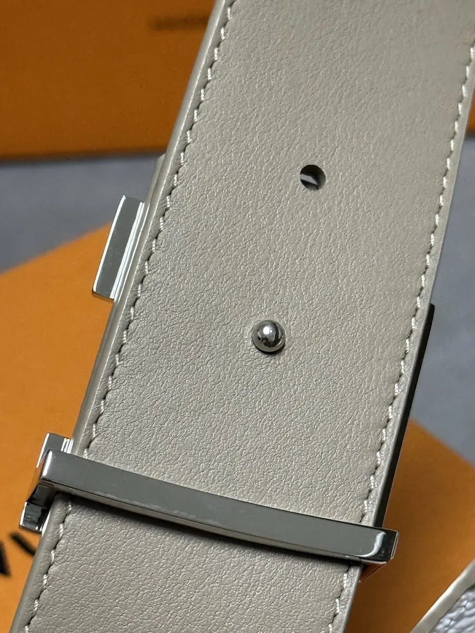 white Louis Vuitton Multicolor Monogram Belt - Hình 4