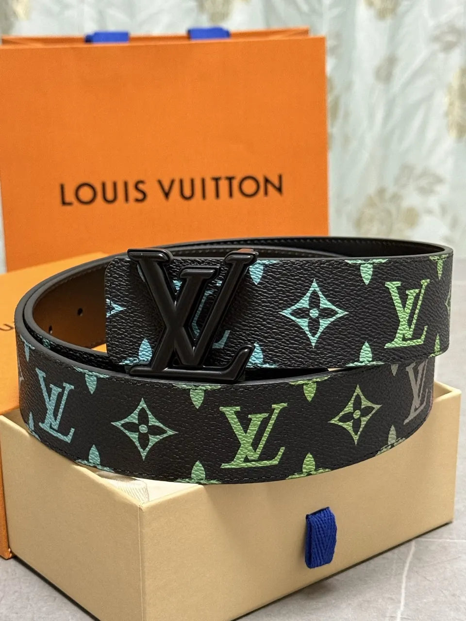Louis Vuitton Black Monogram Gradient Belt