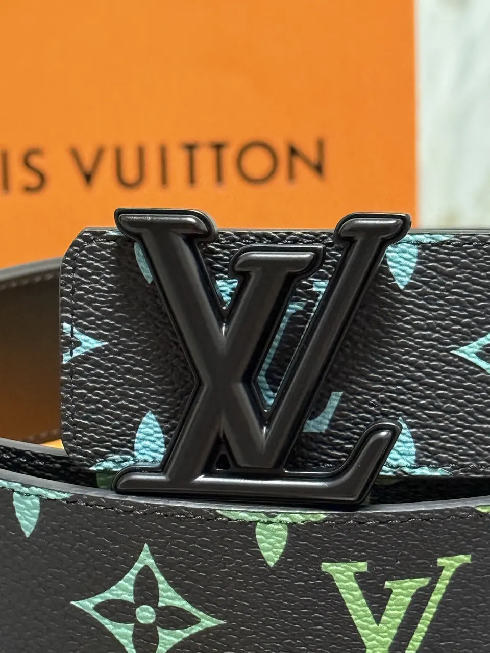 Louis Vuitton Black Monogram Gradient Belt - Hình 2