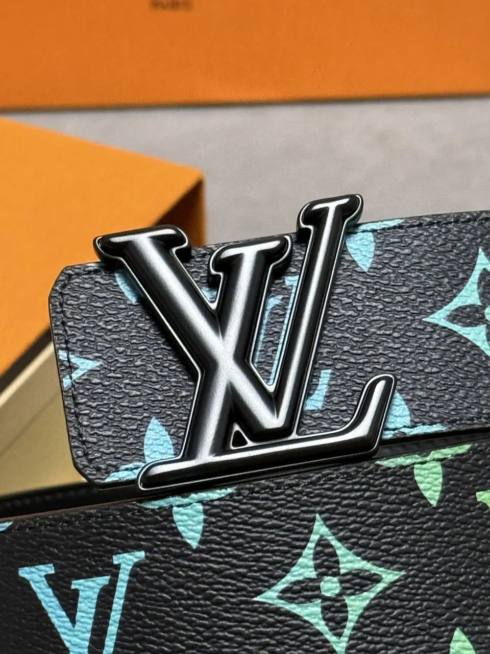 Louis Vuitton Black Monogram Gradient Belt - Hình 5