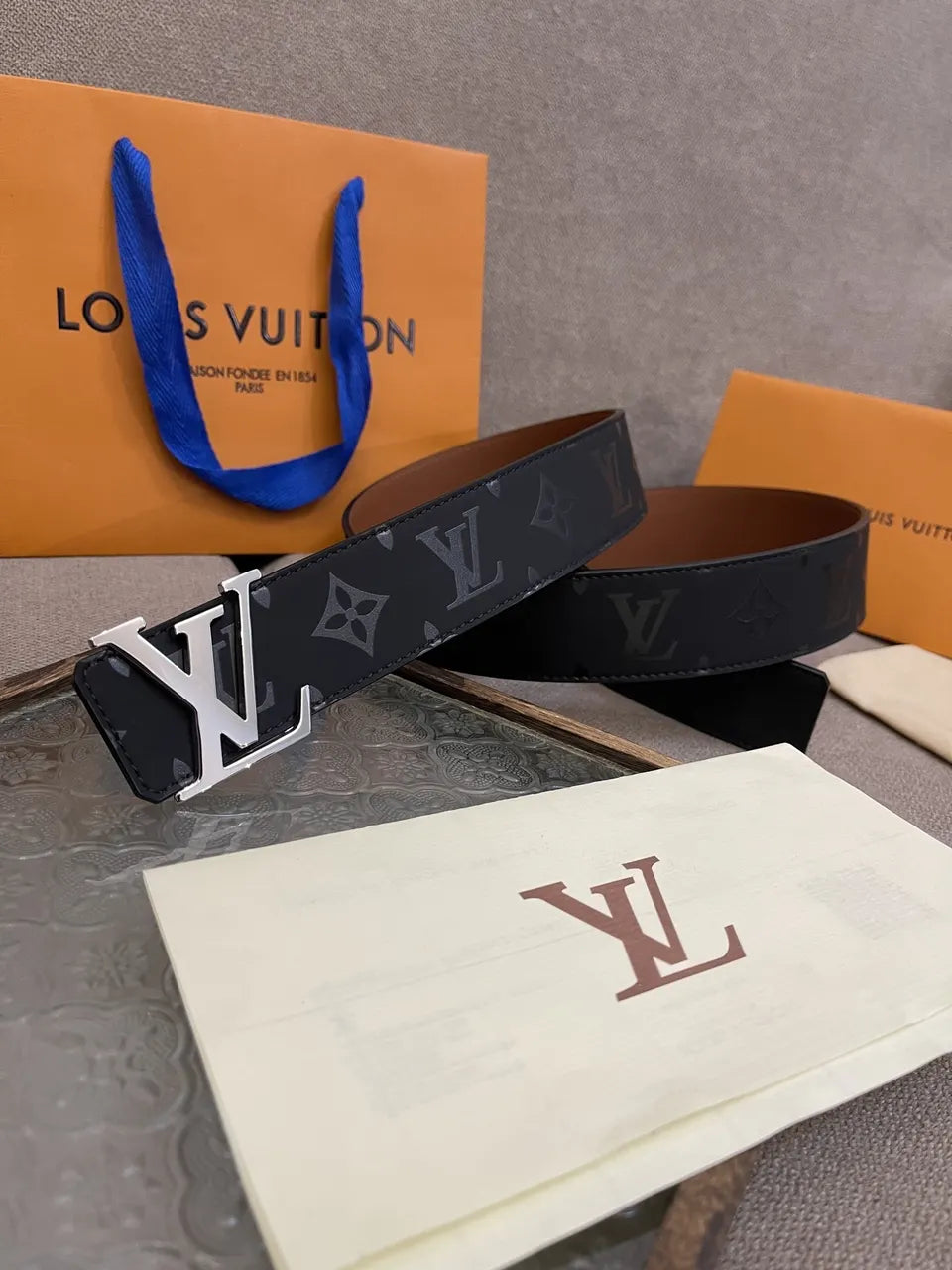 Louis Vuitton Embossed Monogram Belt - Hình 2