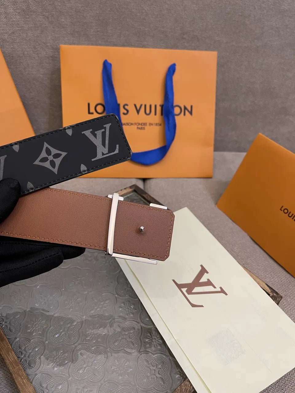 Louis Vuitton Embossed Monogram Belt - Hình 4