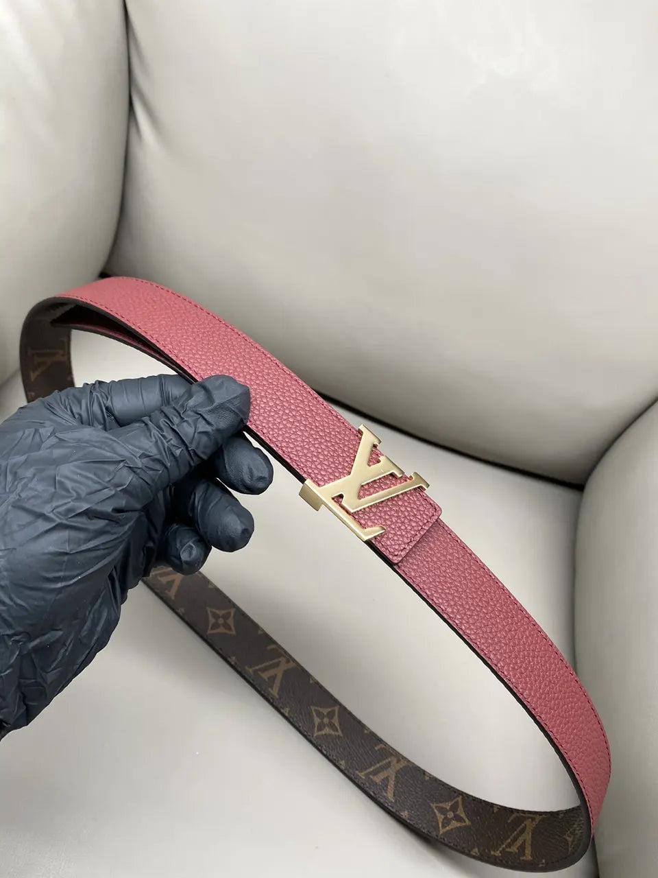 Louis Vuitton Monogram Belt reversible - Hình 8