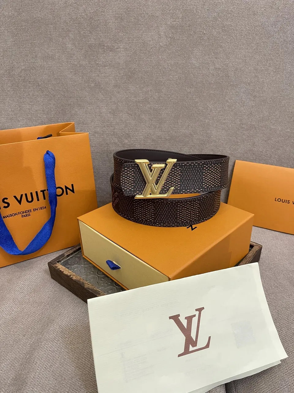 Louis Vuitton Brown Damier Belt