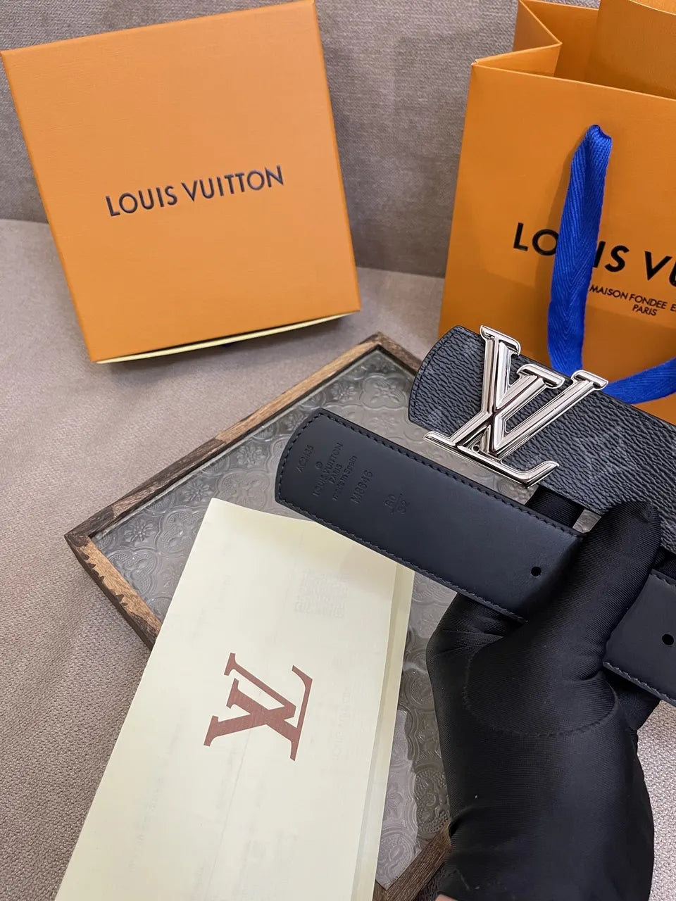 Louis Vuitton Monogram Shadow Belt - Hình 3