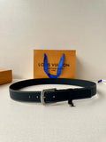 leather Louis Vuitton Navy Belt