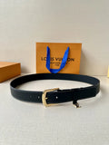 Louis Vuitton Gold Buckle Belt black