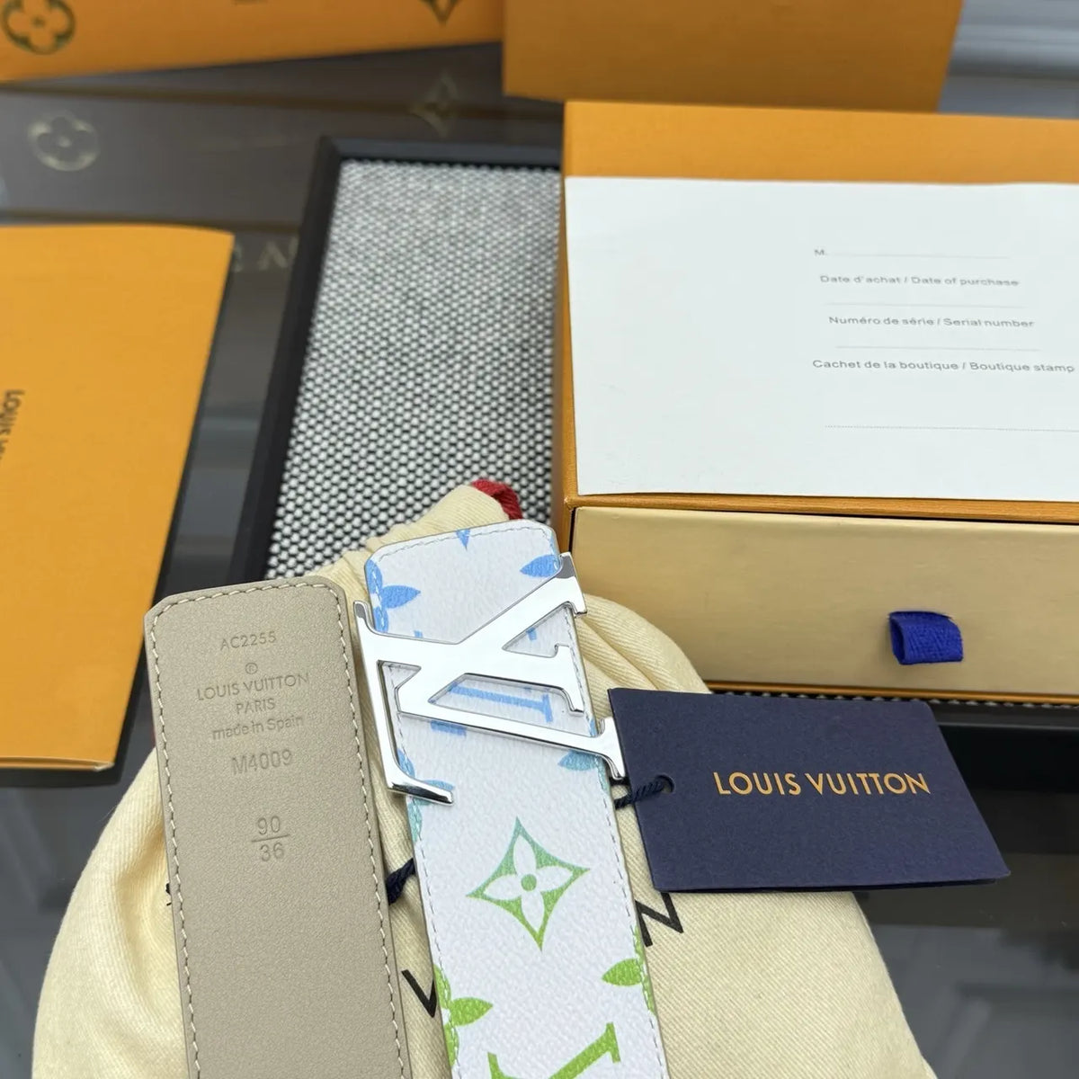 LV White Monogram Belt - Hình 5