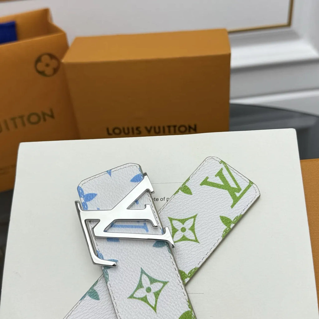 LV White Monogram Belt - Hình 6