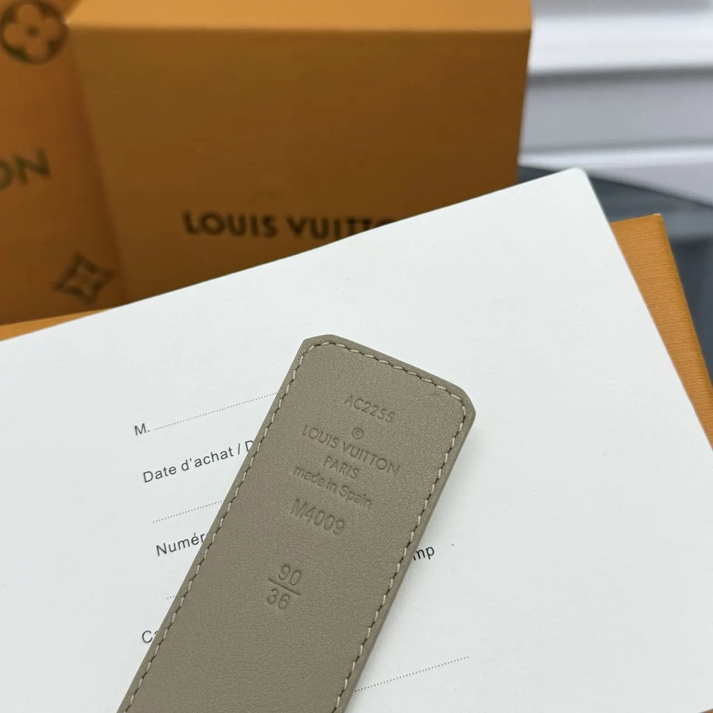 LV White Monogram Belt - Hình 9