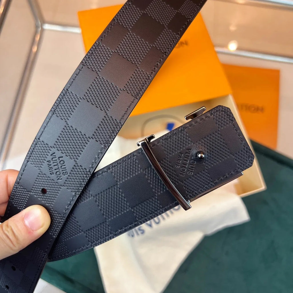 lv Louis Vuitton Damier Graphite Belt - Hình 3
