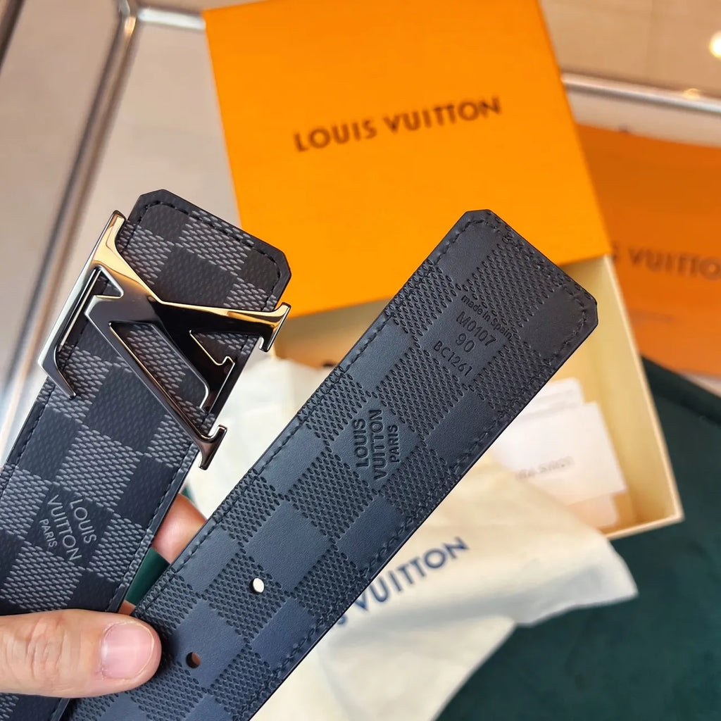 lv Louis Vuitton Damier Graphite Belt - Hình 4