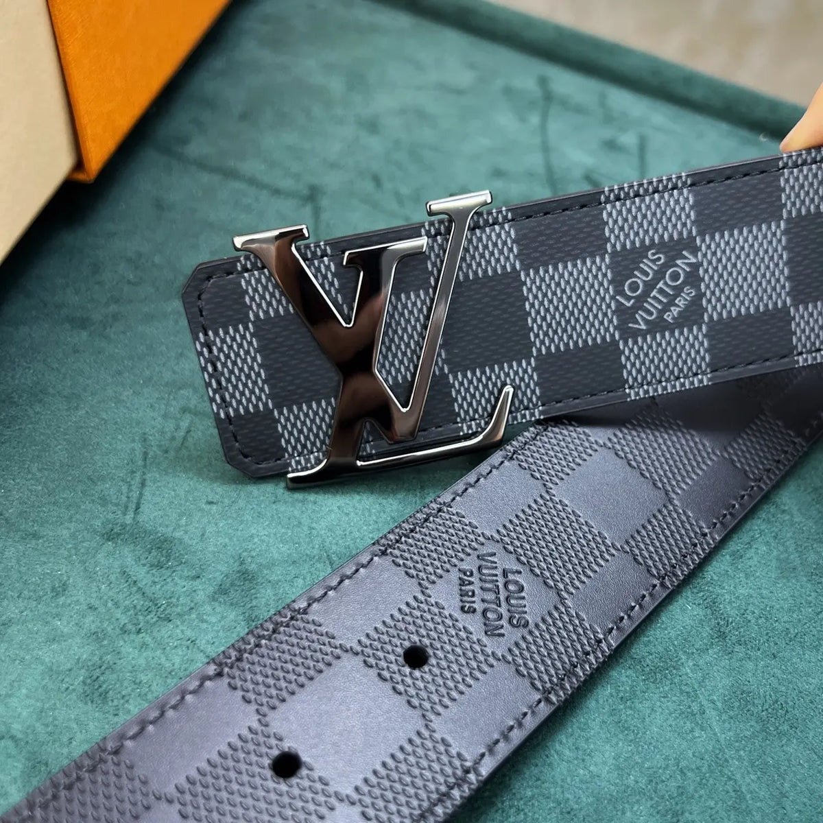 lv Louis Vuitton Damier Graphite Belt - Hình 5