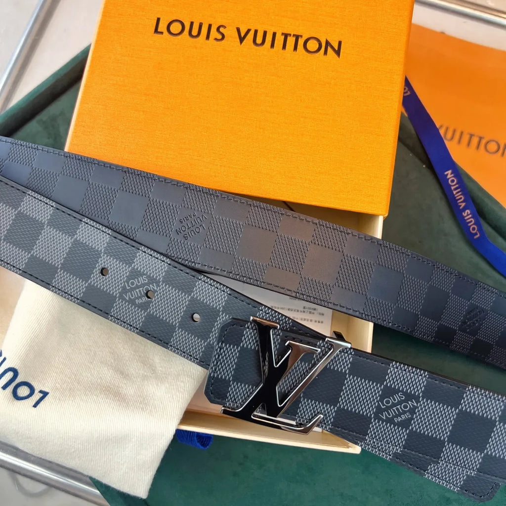 lv Louis Vuitton Damier Graphite Belt - Hình 6