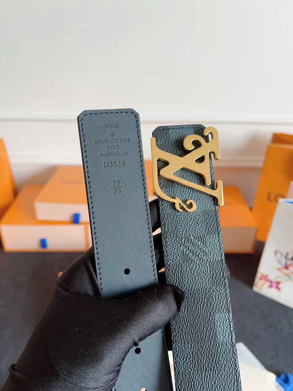 Louis Vuitton Blue Monogram Belt