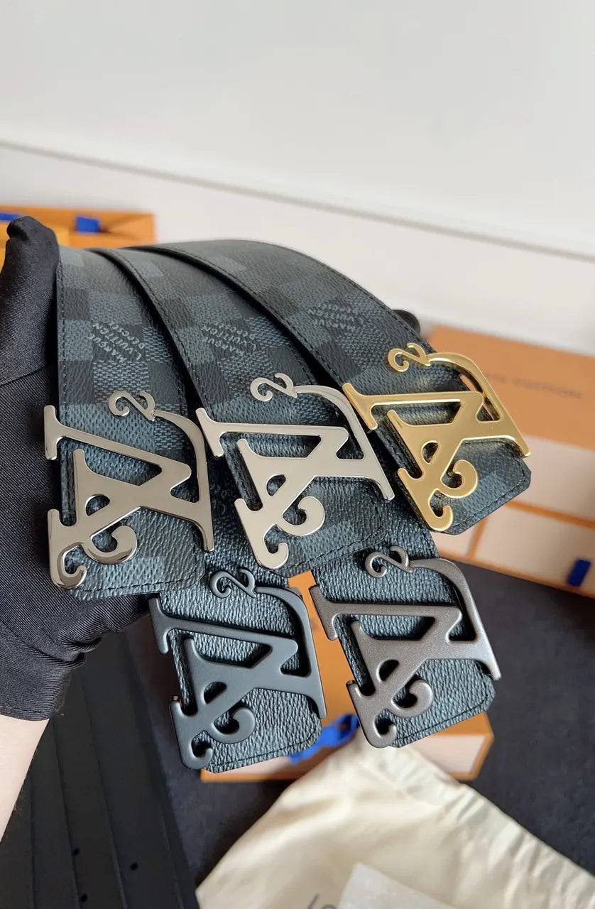 Louis Vuitton Blue Monogram Belt - Hình 7