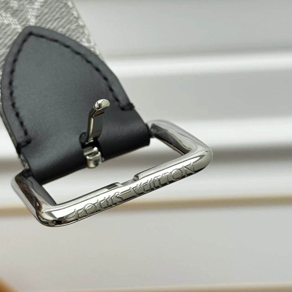 Louis Vuitton Gray Denim Belt - Hình 6