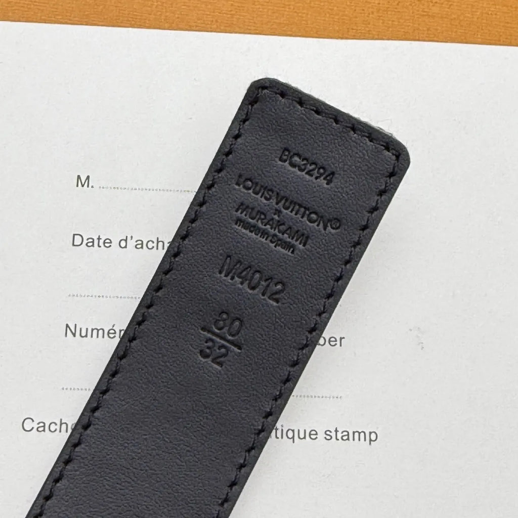gold Louis Vuitton Gray Monogram Belt - Hình 9