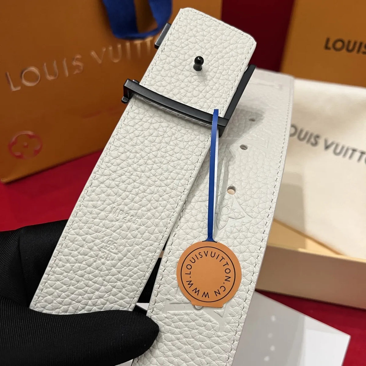 Louis Vuitton White Belt - Hình 5