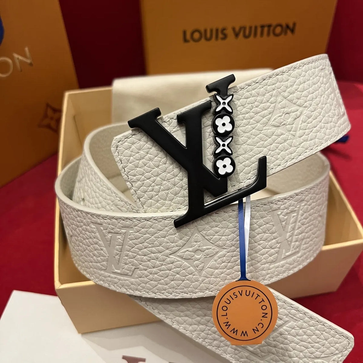 Louis Vuitton White Belt - Hình 7