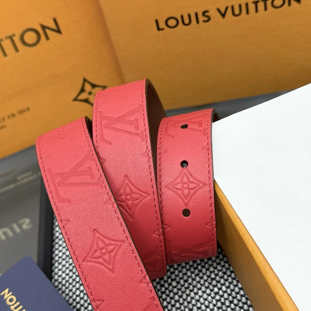 Louis Vuitton Red Monogram Belt - Hình 6