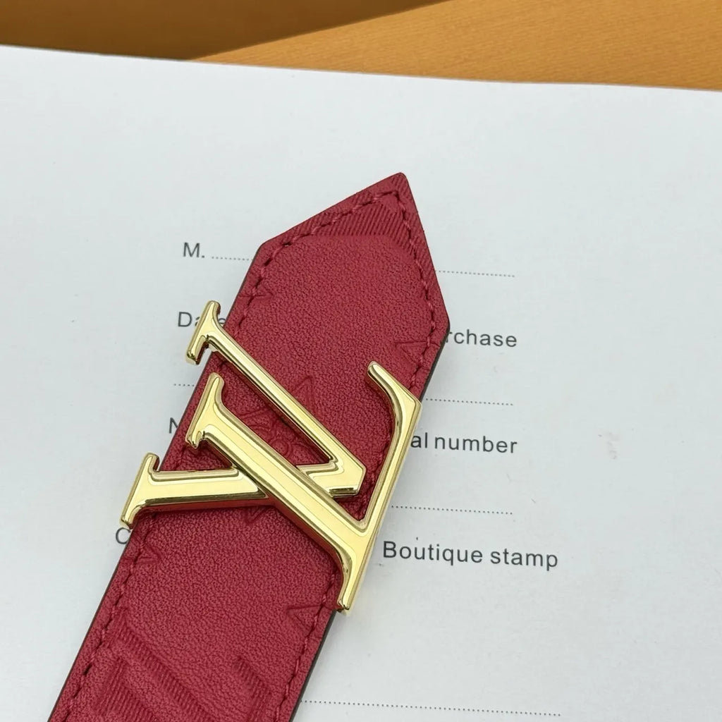 Louis Vuitton Red Monogram Belt - Hình 7