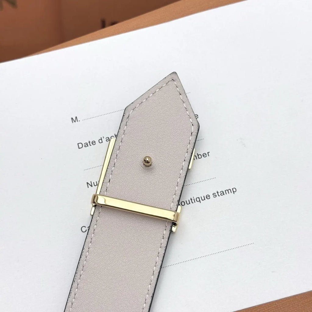 black Louis Vuitton Embossed Leather Belt - Hình 8