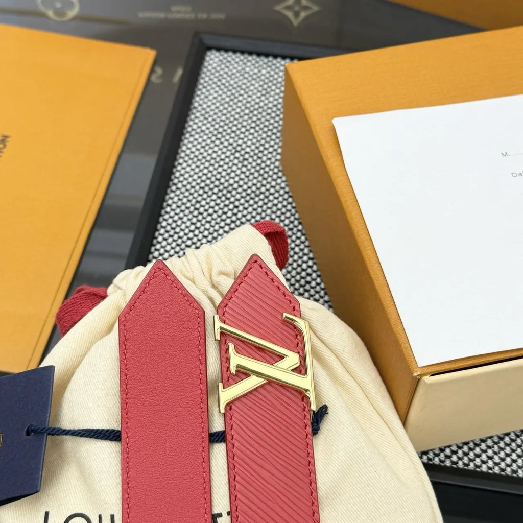 Louis Vuitton Red Epi Belt - Hình 2