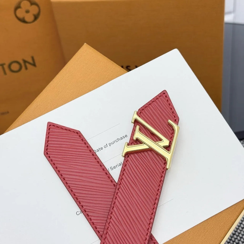 Louis Vuitton Red Epi Belt - Hình 3