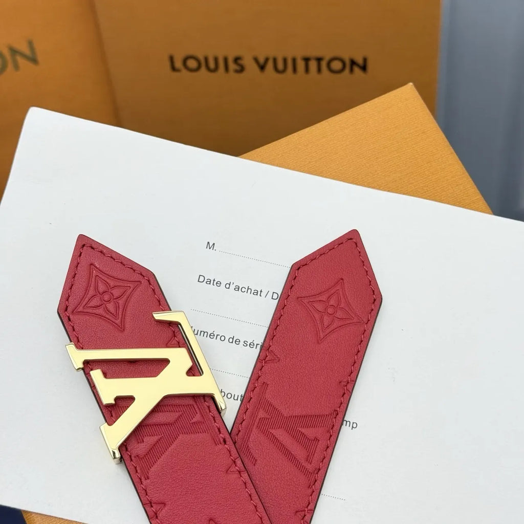 Louis Vuitton Red Belt - Hình 3