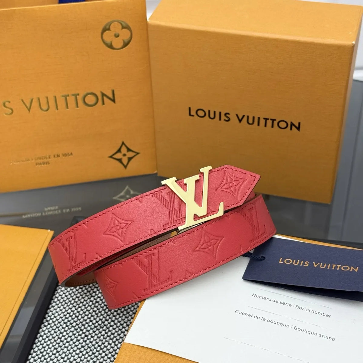 Louis Vuitton Red Belt - Hình 4